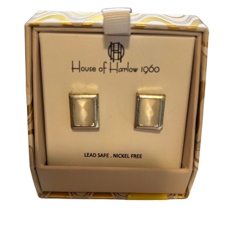 House of Harlow 1960 Silver Earrings Nickel Free NWT